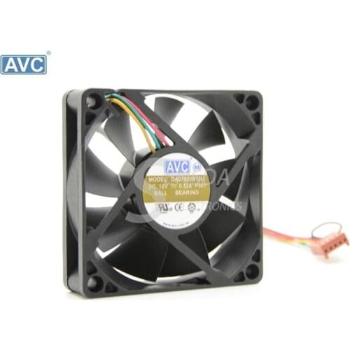 Wholesale For AVC DA07520B12U 7520 12V 0.52A 4Wire tempreture PWM Speed control computer cpu cooling fan