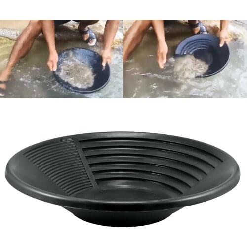 Plastic Gold Pan Basin Nugget Mining Pan Dredging Prospecting River Tool Wash Gold Panning Equipment Black Gold Rush Sieve