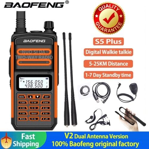 NEW BaoFeng S5 plus Powerful Walkie Talkie CB Radio Transceiver 5-25km Long Range Portable Radio for hunt forest city upgrade 5r