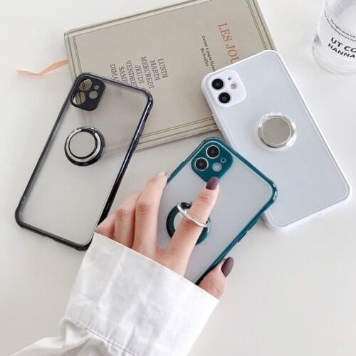 Shockproof Case For iPhone 11 Pro iPhone11 XS Max XR X 7 8 6 S 6S Plus Ring Holder Stand Back Cover Camera Case