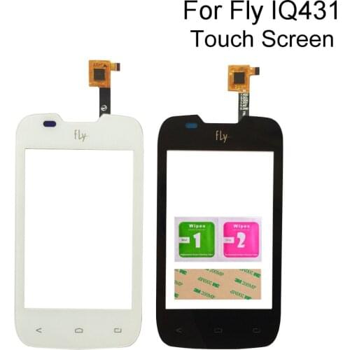 3.5'' Mobile Front Glass Touchscreen Sensor For Fly IQ431 IQ 431 Touch Screen Digitizer Panel Tools 3M Glue