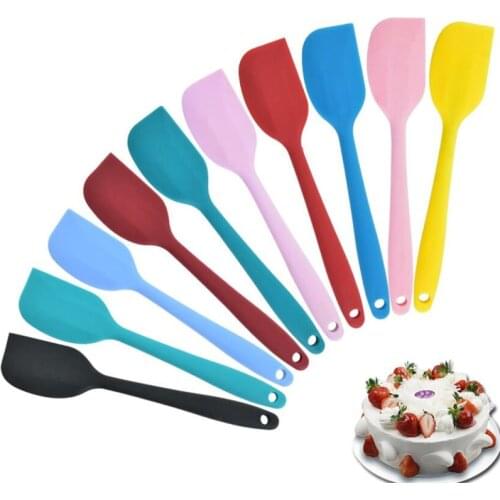 Multicolor Food Grade Non Stick Butter Cooking Silicone Spatula Set Cookie Pastry Scraper Cake Baking Spatula Silicone Spatula