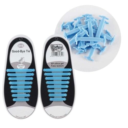16pcs/lot Silicone Shoelaces Elastic Shoe Laces Special No Tie Shoelace for Men Women Lacing Rubber Zapatillas