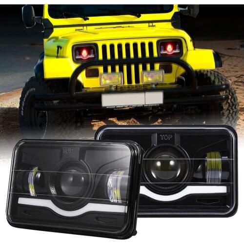 4 x 6 '' LED Headlights Dot Approved Rectangular Replacement H4651 H4652 H4656 H4666 H6545 Compatible with Peterbilt Kenworth