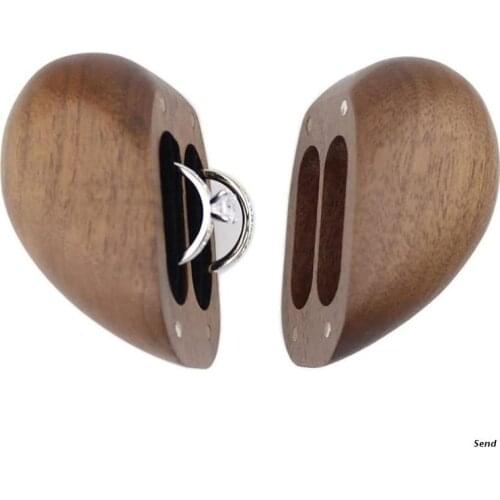 Heart-shaped Solid Wood Ring Box Jewelry Storage Bag Wooden Gift Box Proposal