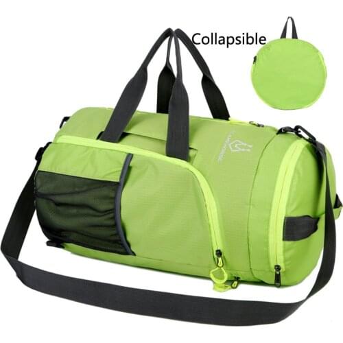 Waterproof Nylon Sport Outdoor Shoulder Tote Gym Bag Men Women Foldable Lightweight Fitness Bags Backpack For Basketball