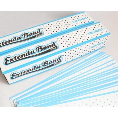 Walker Extenda-Bond Plus Double-Sided Tape Tabs with Breathing Holes Blue Liner Adhesive for Lace Front Wigs/Toupees 100pcs/lot