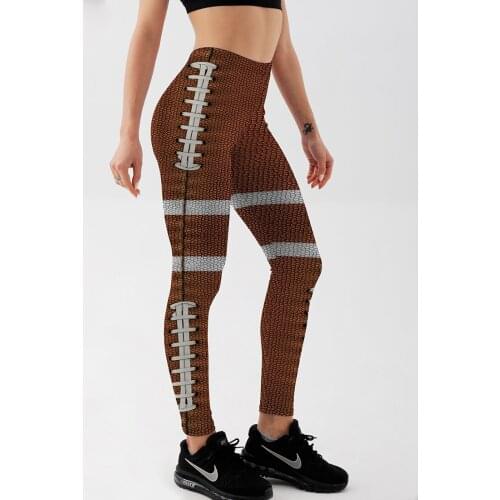 Qickitout New Arrival Women Leggings Fish Scale Printed Leggings White Ring Design Fitness Workout Casual Leggings Long Trousers