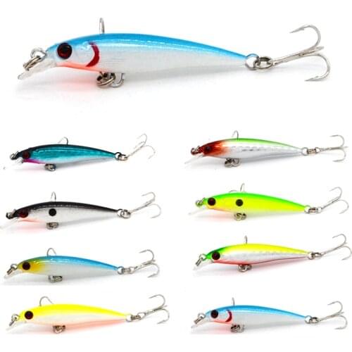 1Pcs 5cm 2.1g Artificial Hard Fishing Bait Minnow Fishing Lures Sinking Trout Bait Wobble Swimming Crankbait Tackle With 3D Eyes