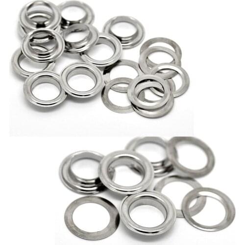 100 Sets Silver Tone Shoe Shoelace Eyelets ( Hole 17.5mm) ,Copper Material