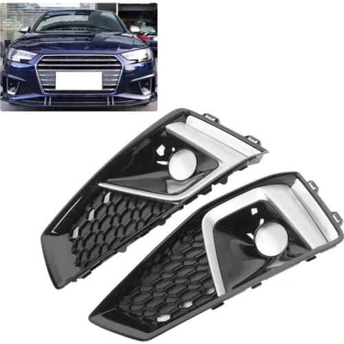 2pcs Front Bumper Fog Light Grill Car 8WD807682J 8WD807681J Fit for A4L 2018 2019 2020 Auto accessories