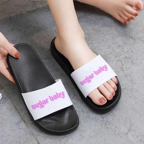 2021 Hot Fashion Summer women slippers sandals Sugar baby letters printed Comfort Ladies shoes Female Slippers Sandals