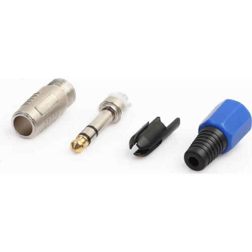 8pcs 6.35mm Male Stereo Adapter Zinc Alloy Shell and PVC Tail Buffer Adhesive Plug Headphone Adapter Plug Terminals Audio Plug
