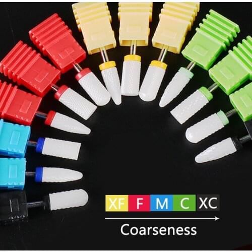 White Ceramic Nail Drill Bits Milling Cutter For Electric Drill Manicure Machine Accessory Nail Files Art Tools