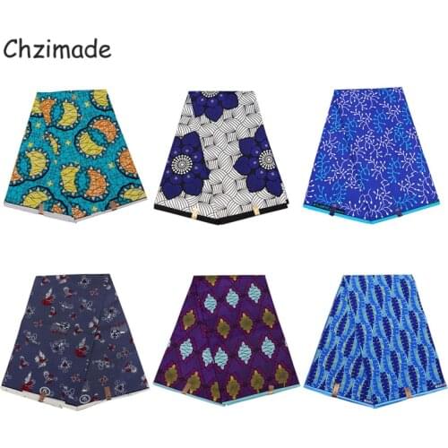 Chzimade 1Yard African Women Dress Sewing Fabric Batik Real Wax Fabric Diy Handmade Crafts