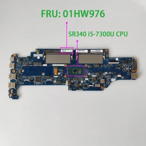 FRU: 01HW976 DA0PS9MB8E0 w SR340 I5-7300U CPU for Lenovo ThinkPad 13 Yoga S2 NoteBook PC Laptop Motherboard Mainboard