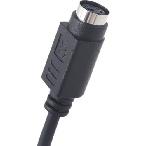 H7JF Easy to Operate Compatible with PS/2 Round Port Keyboard/Mouse Portable Extension Cord Male to Female Black