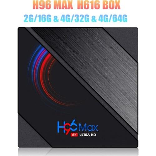 H96 Max Allwinner H616 Quad Core 6K 4GB 32GB/64GBH.265 Wifi BT4.0 Android 10.0 TV Box Smart 4G 32G/64G Set top box Media player