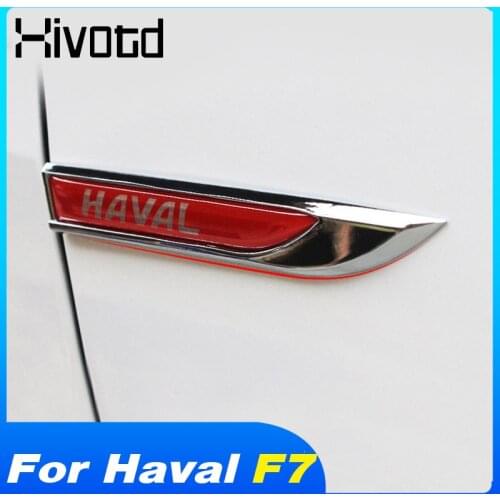 Hivotd for Haval F7 F7X 2019 2020 exterior accessories Car Original Side Wing Door Emblem Badge Decal Trim stickers styling
