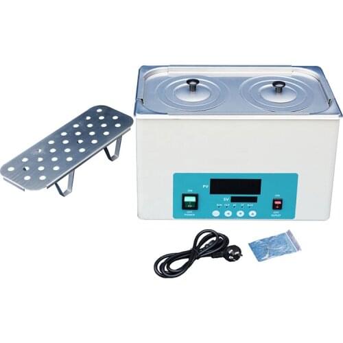 2 Holes Stainless Steel Inner Chamber Thermostatic Water Bath With Electric Drain Switch
