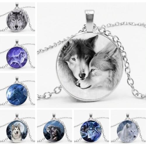 Hot! Fashion Vintage Nordic Witchcraft Wolf Chain Novelty Animal Cool Wolf Sweater Chain Holder Gift Necklace Pendant Jewelry