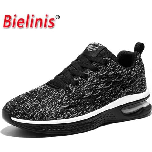 Mens Shoes Flying Woven Breathable Mens Sports Shoes Trend Casual Running Shoes New Mens Shoes Sneakers