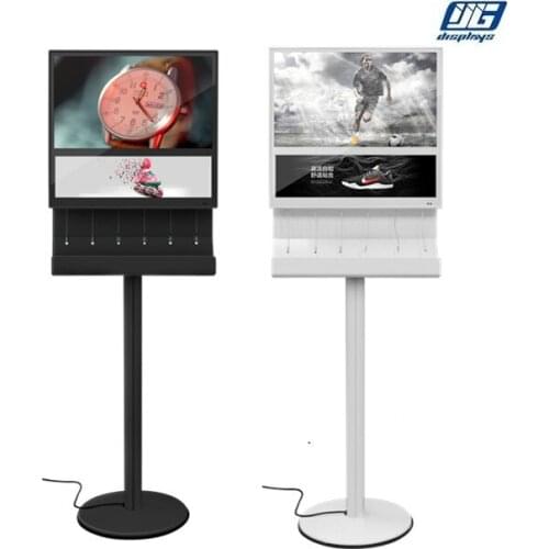 Floor stand advertising LCD screen display charging station