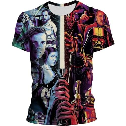 3D Printed New Fashion Children T-shirt For Star Wars Summer Casual Men Tee Shirt Harajuku Male T Shirt Cool Boy Tops