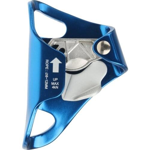 Outdoor Safety Chest Ascender 4KN for 8-12mm Rope Tree Rock Climbing Rescue Caving Gear Blue for Camping Equipment Acccessory
