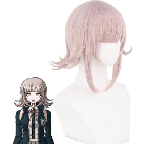 Anime Super Dangan Ronpa Nanami ChiaKi Wig Cosplay Costume Dangan Ronpa Heat Resistant Synthetic Hair Women Wigs