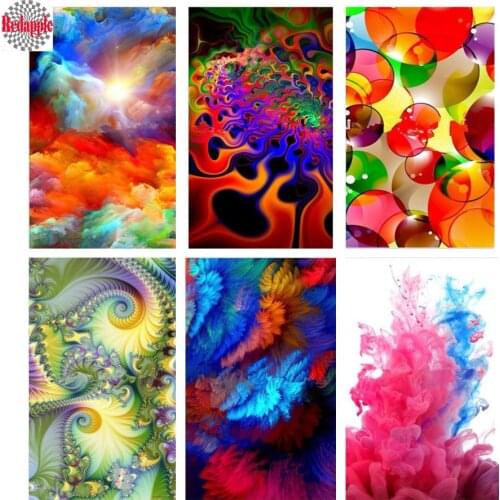 Full square 5D DIY Diamond Painting Sky And Sea Cross Stitch Oil Painting Diamond Embroidery Cloud Colourful Abstract Painting