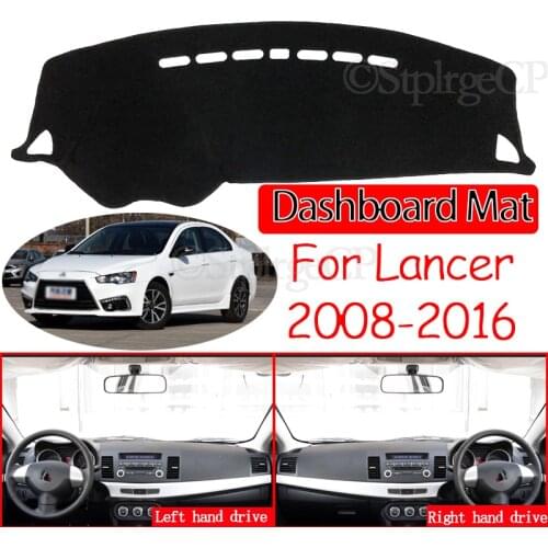 For Mitsubishi Lancer 2008~2016 Ralliart EVO X Galant Fortis EX Anti-Slip Mat Dashboard Cover Pad Sunshade Dashmat Accessories