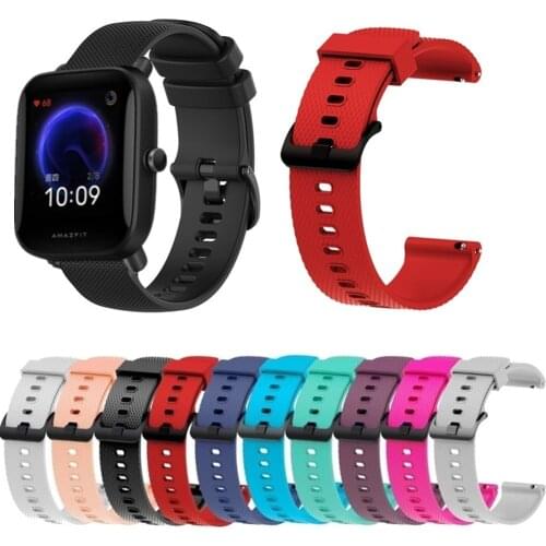 20mm Wrist Strap For Polar Ignite Silicone Watchband For Huami Amazfit Bip U Pro GTS Zepp E Sport Bracelet Waterproof Accessorie