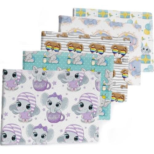 Cute Animal Owl Printed Polyester Twill Fabric DIY Sewing For Patchwork Quilting Handmade Textile Bedding 50*145cm