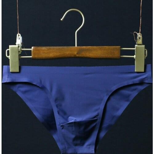 Sexy Men Plus Size Ice Silk Seamless Underwear Transparent U Convex Pouch Briefs Smooth Breathable Thongs Low Rise Gay Wear F10