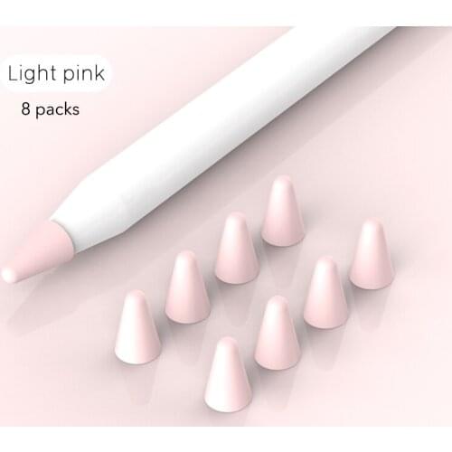 8pcs Silicone Replacement Nib Protective Cover Skin for Apple Pencil tip Tablet stylus Touch Pen Nib Cover For Apple Pencil Tip