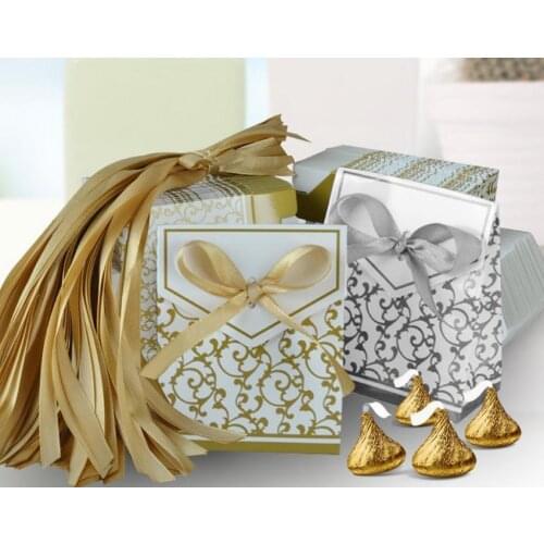 Wedding Favour Favor Bag Sweet Cake Gift Candy Wrap Paper Boxes Bags Anniversary Party Birthday Baby Shower Presents Box 2colors