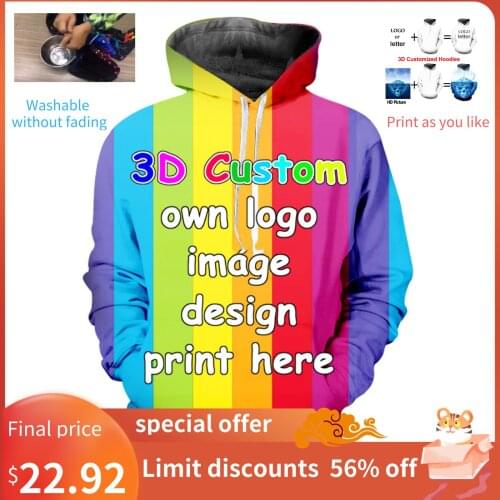 IFPD EU/US Size Customize Hoodies Women/mens 3d Custom Pictures Sweatshirt Full Body Print Hoodie Hiphop Crewneck Hooded