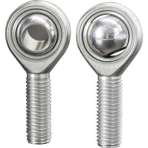 4PCS SSA16T/K 16mm Bore Diameter Stainless Steel Rod End Bearing M16x2.0 Male Thread Self-Lubricating Rod Ends