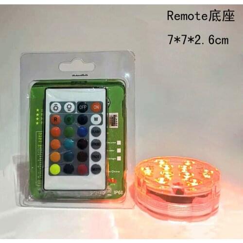 Waterproof Vase Base LED Battery Light With Remote Control for Party Wedding Christmas Decoration