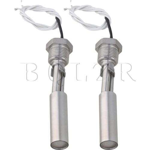BQLZR High Accuracy Liquid Water Level Float Sensor Switch Chrome Pack of 2