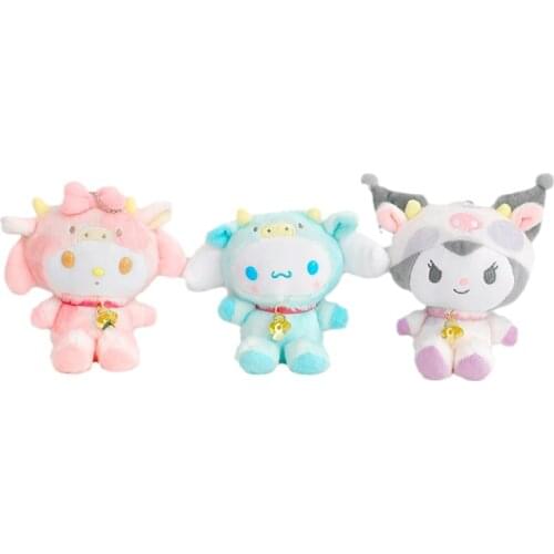 Japanese Cute Plush Toys Kawaii Plush 10Cm Kuromi My Melody Cinnamoroll Plush Doll Girl Toy Gift for Children Plush Pendant