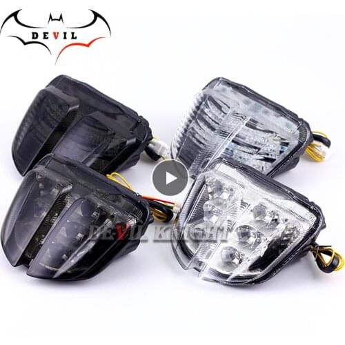 For Suzuki GSXR600 GSXR750 GSXR 600 750 2006 2007 K6 Chrome Rear Tail Light Brake Turn Signals Integrated Light Motorcycle light
