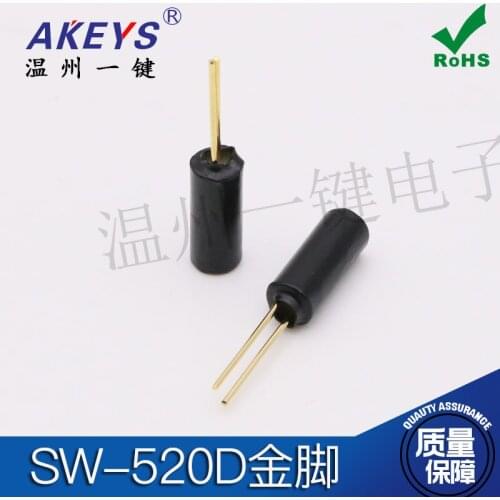 10 pcs Vibration Tilted Switch Angle Vibration Switch on and off SW520DSW-520D Switch Ball Gold Foot