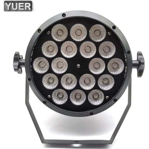 2Pcs/Lot LED Flat Par 18x12W RGBW 4IN1Led Stage Light DMX512 For Disco DJ projector Machine Party Decoration Effect Lighting