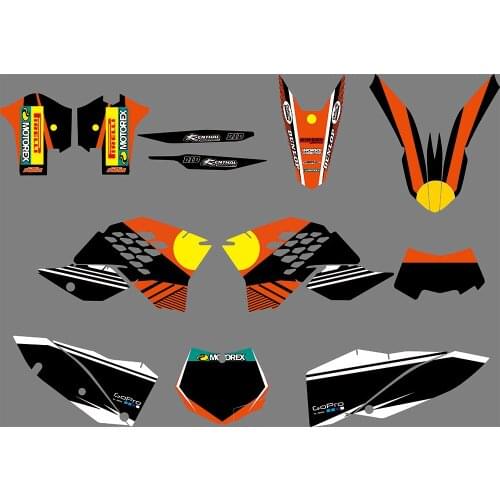 3M 1053 Motorcycle Team Graphic & Backgrounds Decal Sticker Kits for KTM EXC 2008 2009 2010 2011