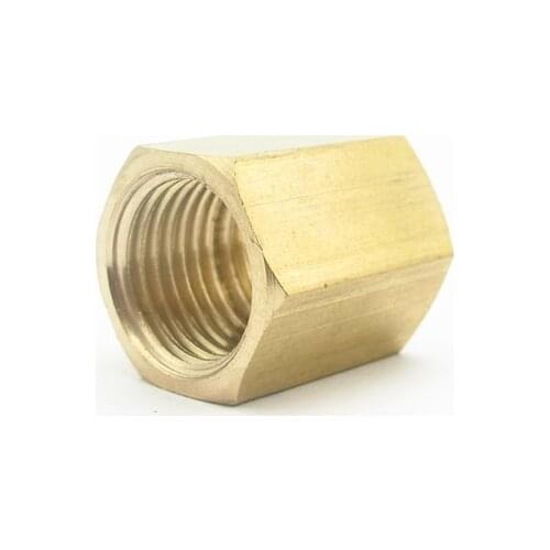 5pcs Brass Hex Nut Pipe Fitting 1/8" 1/4" 3/8" 1/2" 3/4" 1" BSP Female To Female Thread Coupler Connector Adapter