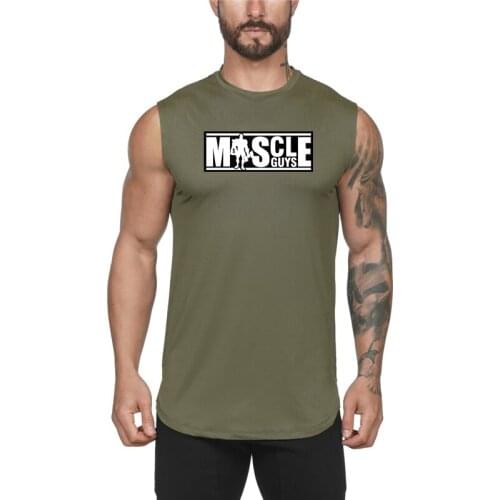 Brand Mens Tank Top Gym Casual Clothing Workout Cotton Bodybuilding Fitness Sports Fashion Sleeveless Vest Muscle Undershirt