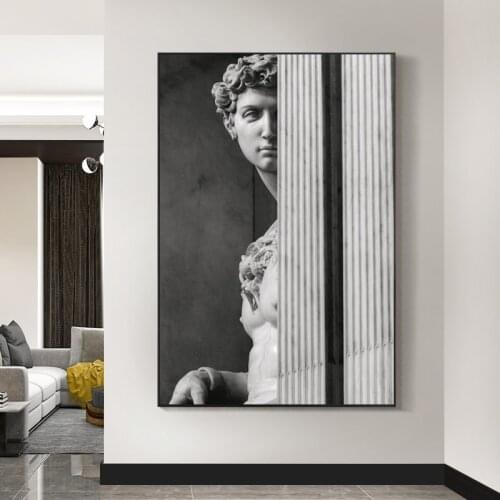 David Sculpture Canvas Art Posters And Prints Nordic Statue of David Wall Art Pictures Modern Canvas Paintings On The Wall Decor