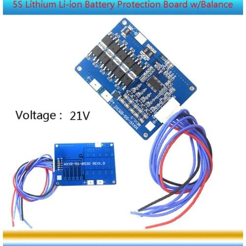 5S 21V 30A BMS Protection Board With Balance Temperature Control Function For 18650 3.7V Li-ion Lithium Battery Packs